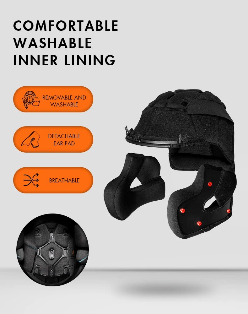 Full Face Motorcycle Helmet with Dual Visor Cyril Flip-up Motorcycle Helmet with Bluetooth Slot For Adult DOT Approved Helmet