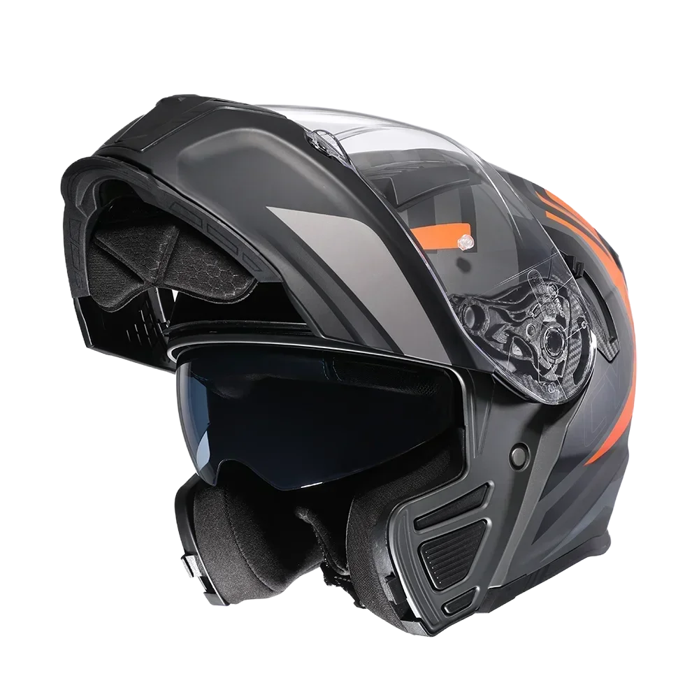 Full Face Motorcycle Helmet with Dual Visor Cyril Flip-up Motorcycle Helmet with Bluetooth Slot For Adult DOT Approved Helmet Full Face Motorcycle Helmet with Dual Visor Cyril Flip-up Motorcycle Helmet with Bluetooth Slot For Adult DOT Approved Helmet