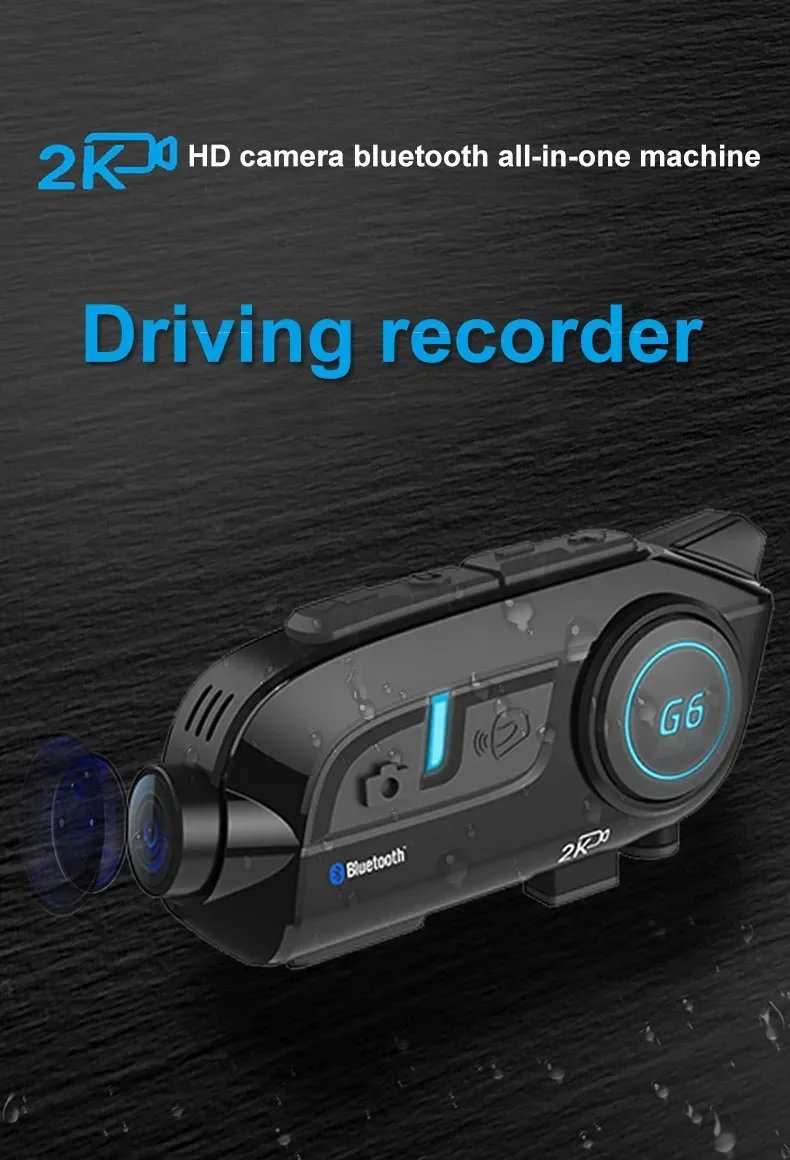 Motorcycle Helmet Bluetooth/Driving Recorder/Motorcycle Bluetooth Intercom/WIFI Transmission/Bluetooth Camera Integrated Machine
