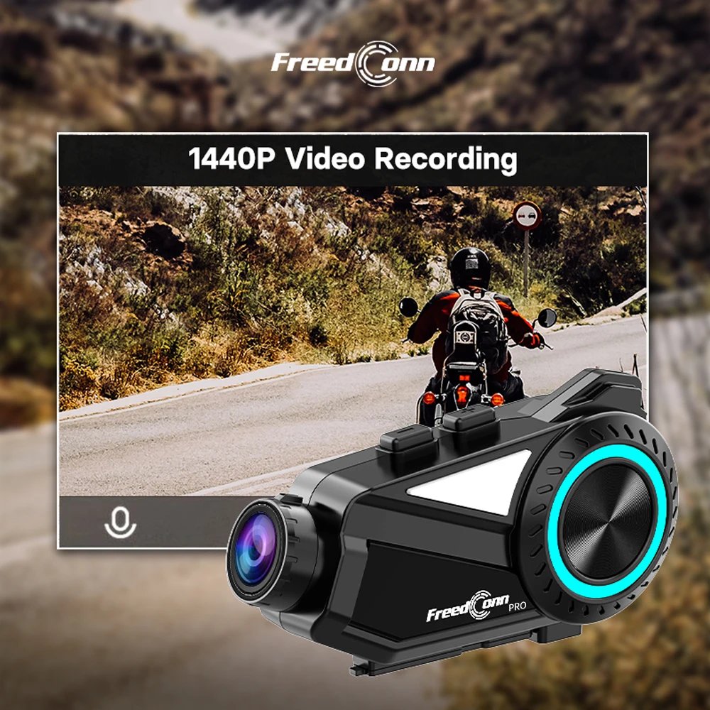 Freedconn R3 Pro Helmet Bluetooth Headset Group Motorcycle Intercom 2K Dash Cam Motor Auto DVR WiFi App 1440P Music Share Freedconn R3 Pro Helmet Bluetooth Headset Group Motorcycle Intercom 2K Dash Cam Motor Auto DVR WiFi App 1440P Music Share