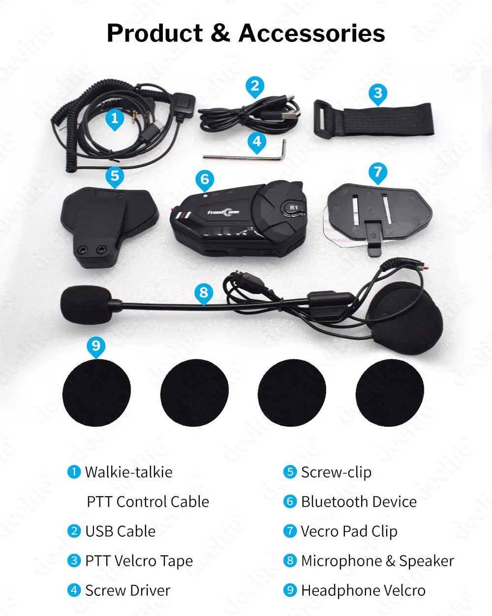 Deelife Bluetooth Motorcycle Intercom with Camera WiFi Video Recorder for Moto Headset Motorbike Helmet Headphones Deelife Bluetooth Motorcycle Intercom with Camera WiFi Video Recorder for Moto Headset Motorbike Helmet Headphones