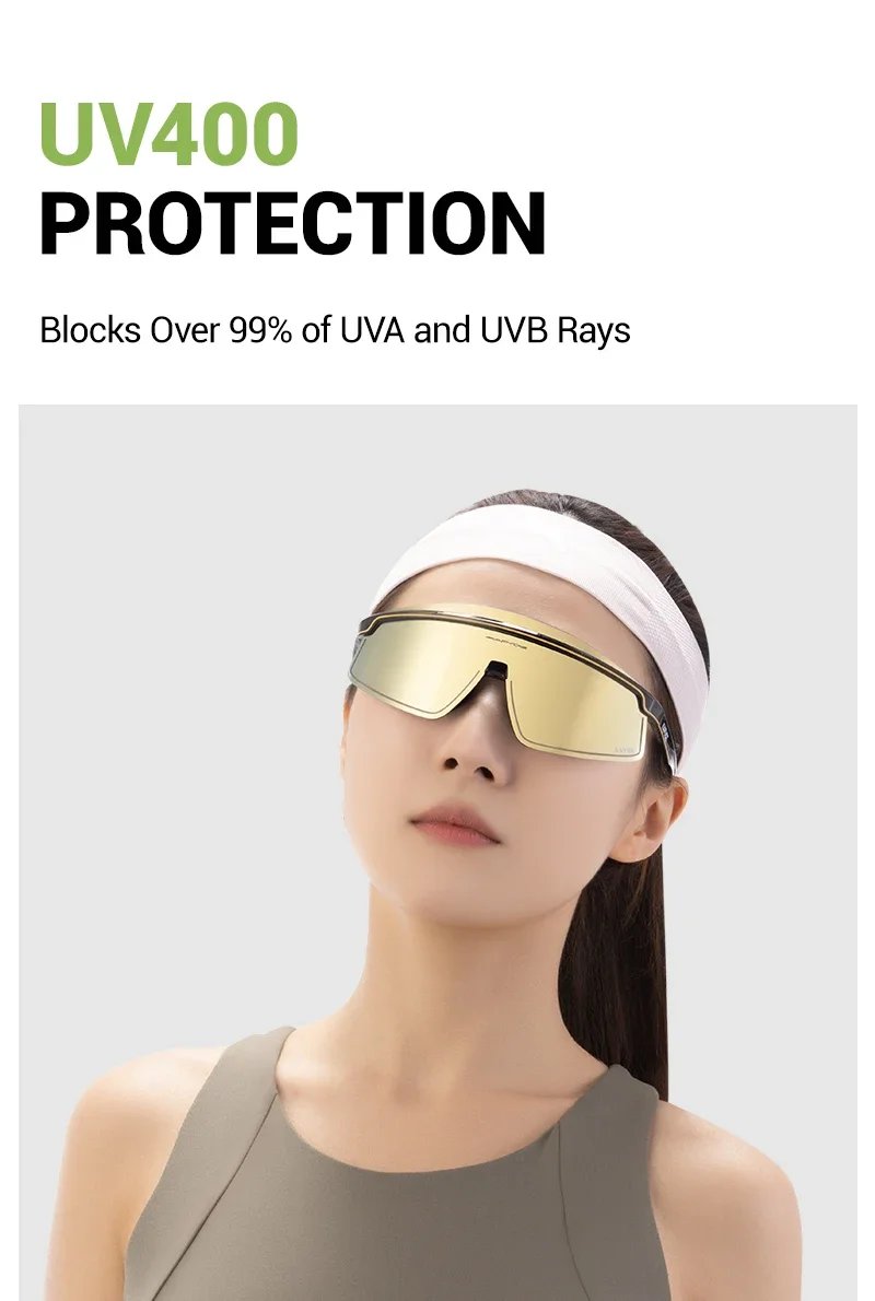 Kapvoe New Men Gold Photochromic Cycling Sunglasses UV400 Outdoor Eyewear Sports Women Glasses Running Bicycle MTB Bike Goggles