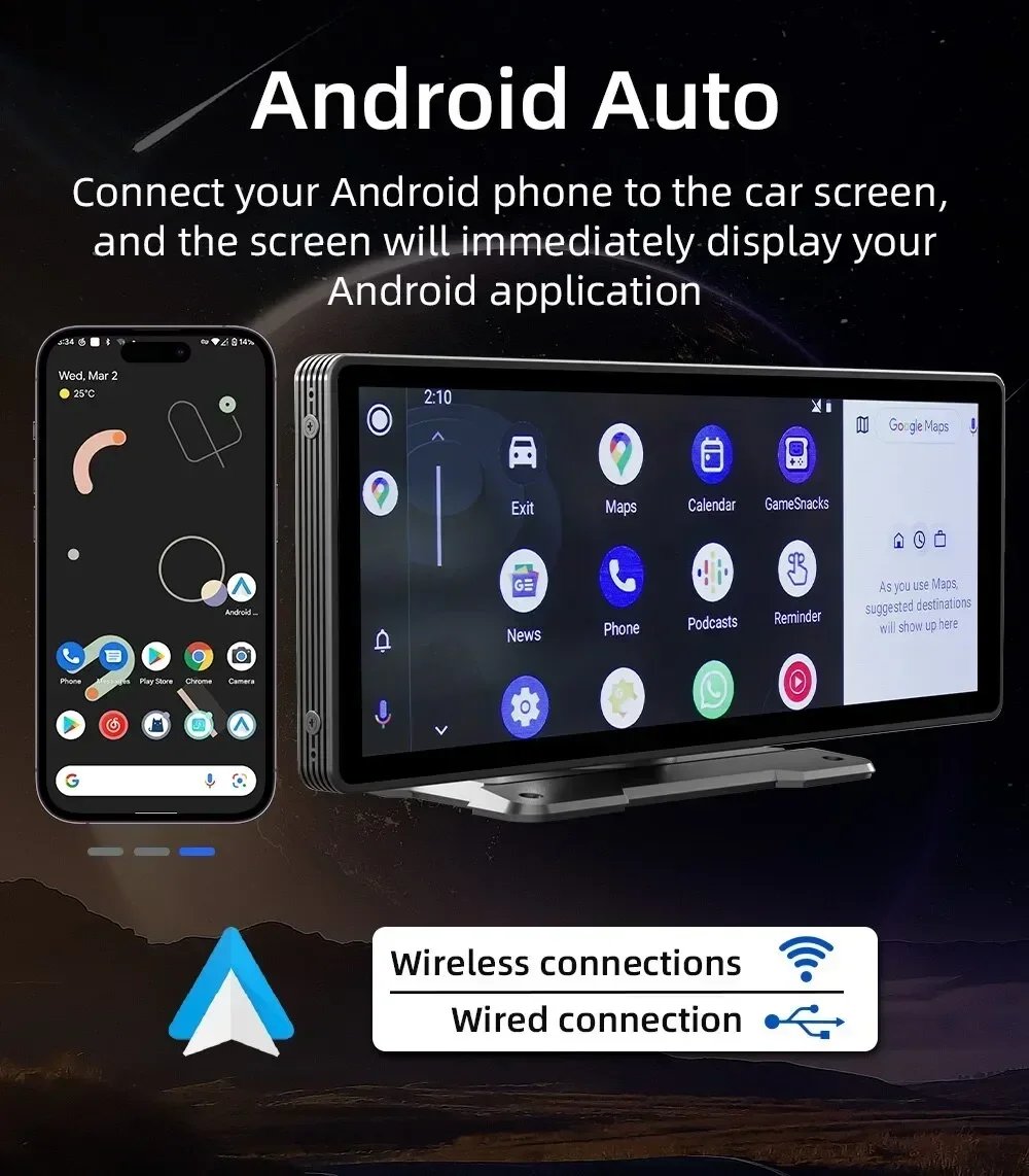 Universal 10.26” Screen Car Radio Multimedia WIFI Video Player Wireless Carplay Screen for Apple Or Android Universal 10.26” Screen Car Radio Multimedia WIFI Video Player Wireless Carplay Screen for Apple Or Android