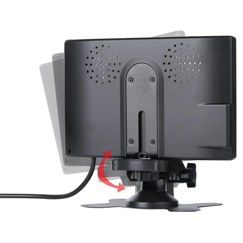 HD 7-inch car monitor TFT LCD 1024X600 display rear view screen 12V/24V car reversing camera CCTV home security monitoring