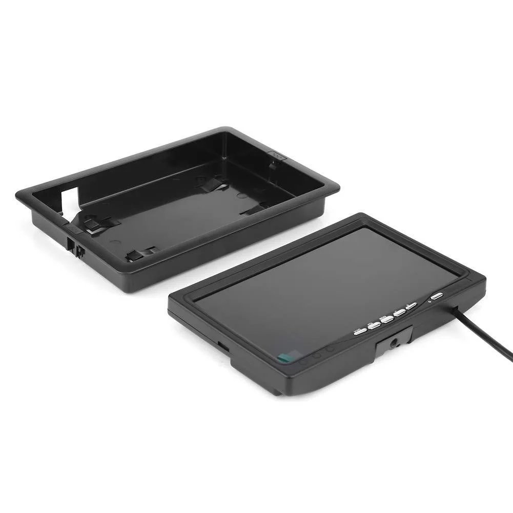 HD 7-inch car monitor TFT LCD 1024X600 display rear view screen 12V/24V car reversing camera CCTV home security monitoring