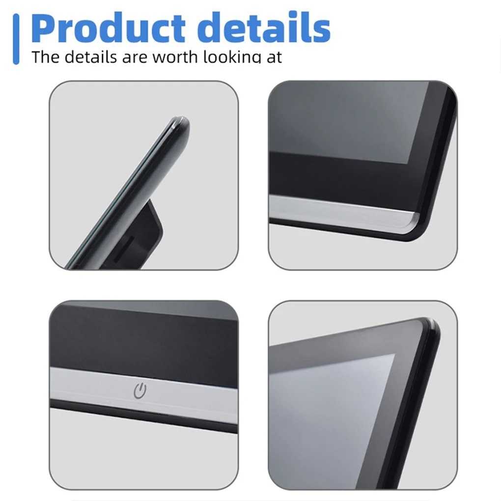 4K Car Headrest Display 2G 32GB 14Inch HD IPS Car Multimedia Touch Screen External Headrest Android System Rotatable Monitor