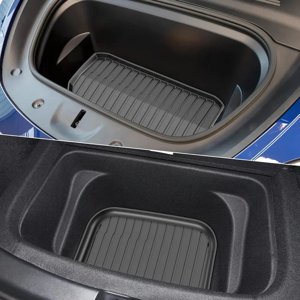 For Tesla Floor Mat Model Y 2021-2025 Model 3 Highland Car Trunk Mat Luggage Mat TPE waterproof Anti-Slip Set Floor Liner Mat