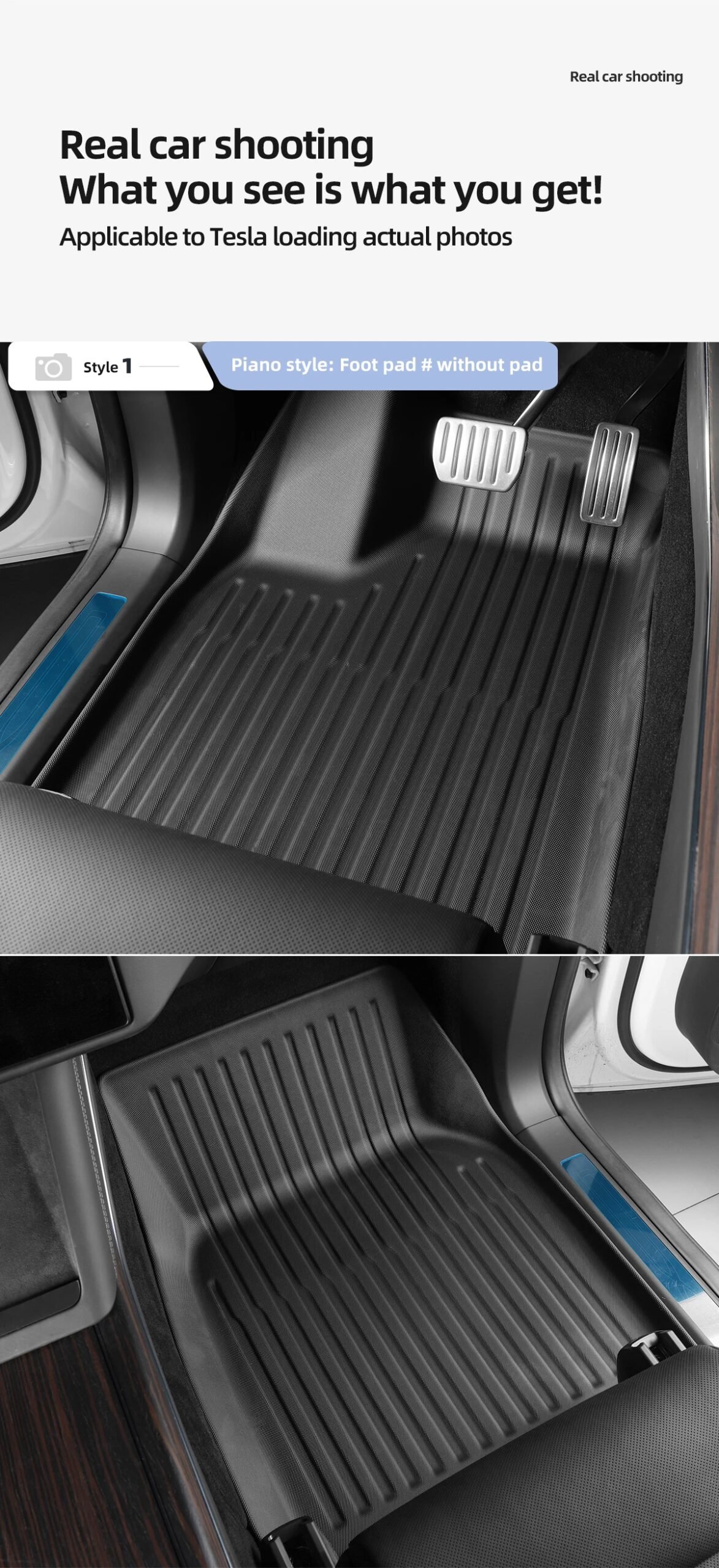 Car Foot Pad For Tesla Model X TPE Waterproof Wear-resistant Floor Mats Car Modification Accessories Front And Rear Trunk Mat