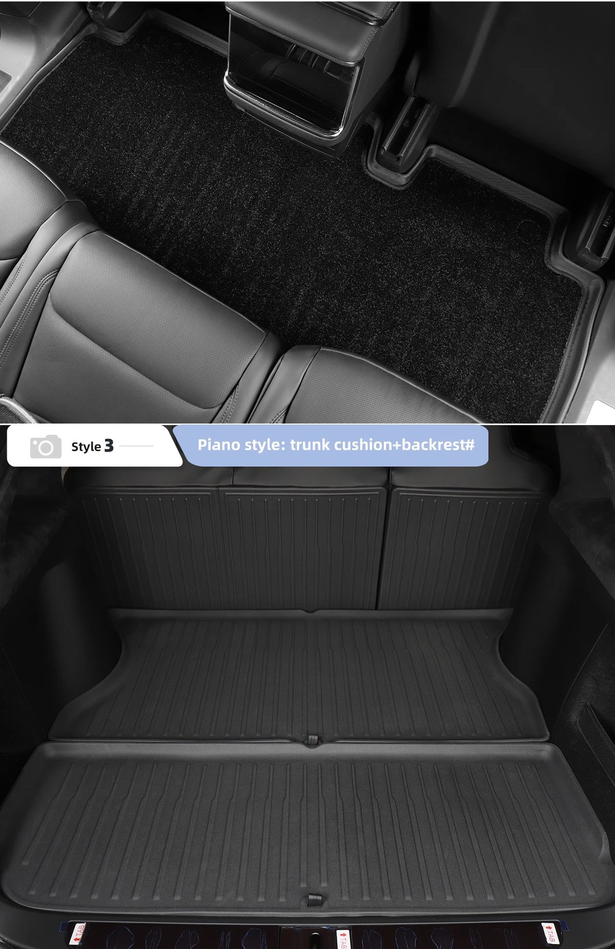 Car Foot Pad For Tesla Model X TPE Waterproof Wear-resistant Floor Mats Car Modification Accessories Front And Rear Trunk Mat