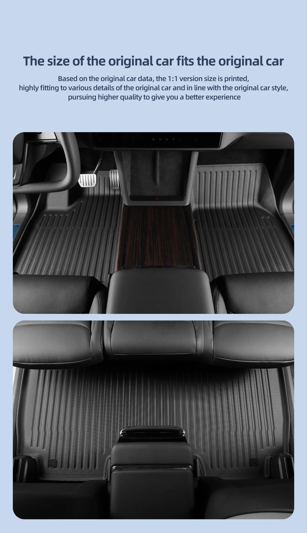 Car Foot Pad For Tesla Model X TPE Waterproof Wear-resistant Floor Mats Car Modification Accessories Front And Rear Trunk Mat