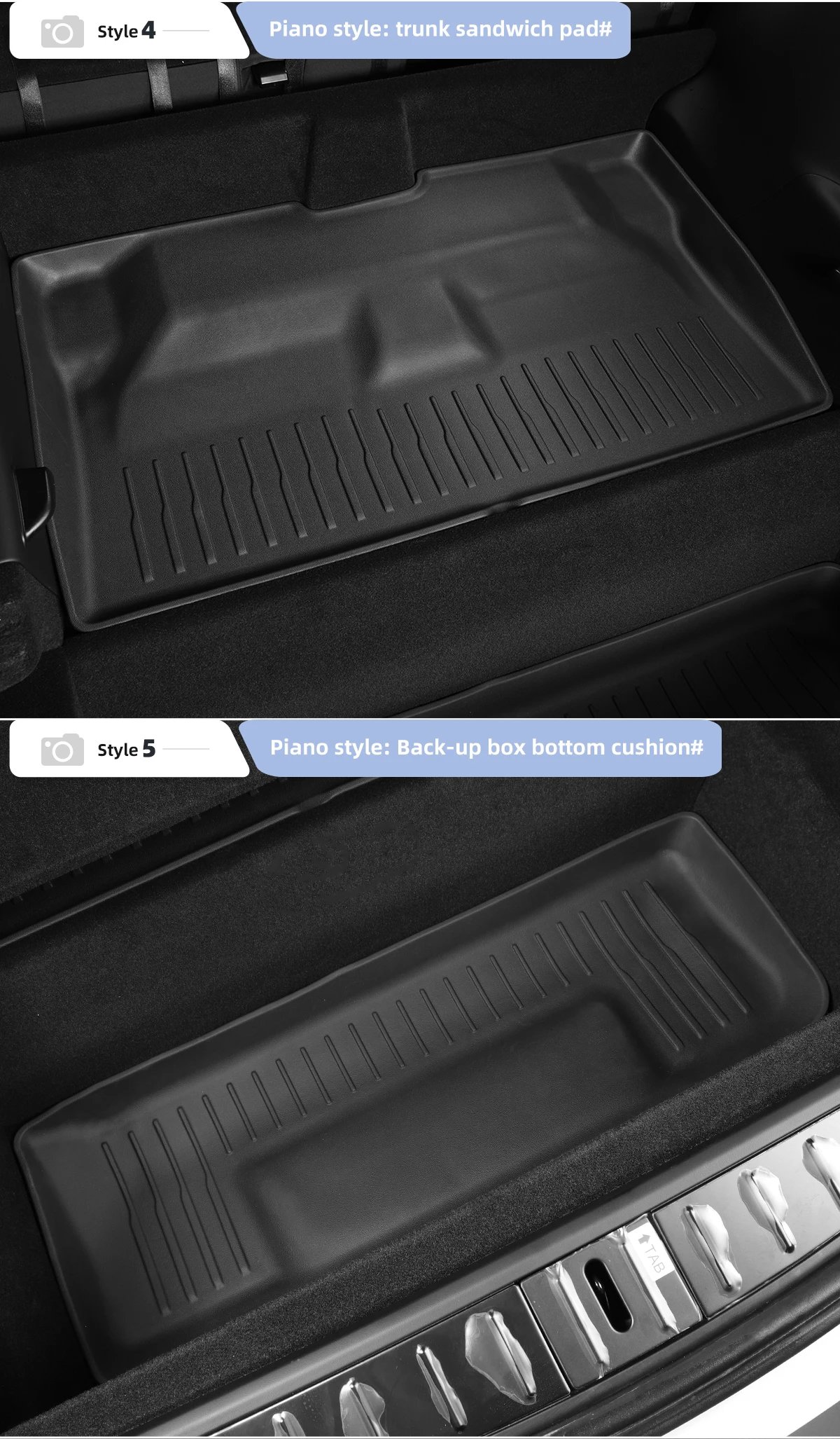 Car Foot Pad For Tesla Model X TPE Waterproof Wear-resistant Floor Mats Car Modification Accessories Front And Rear Trunk Mat