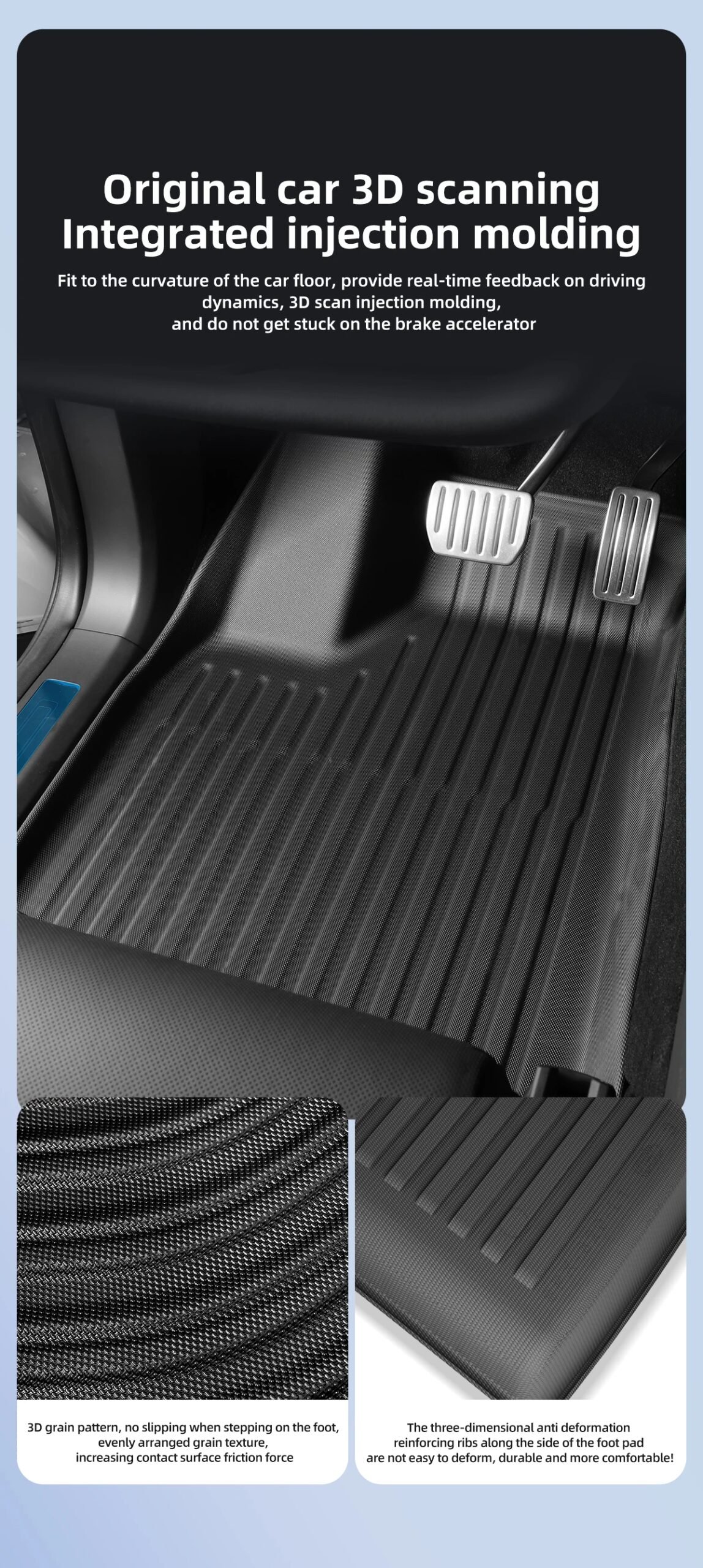 Car Foot Pad For Tesla Model X TPE Waterproof Wear-resistant Floor Mats Car Modification Accessories Front And Rear Trunk Mat