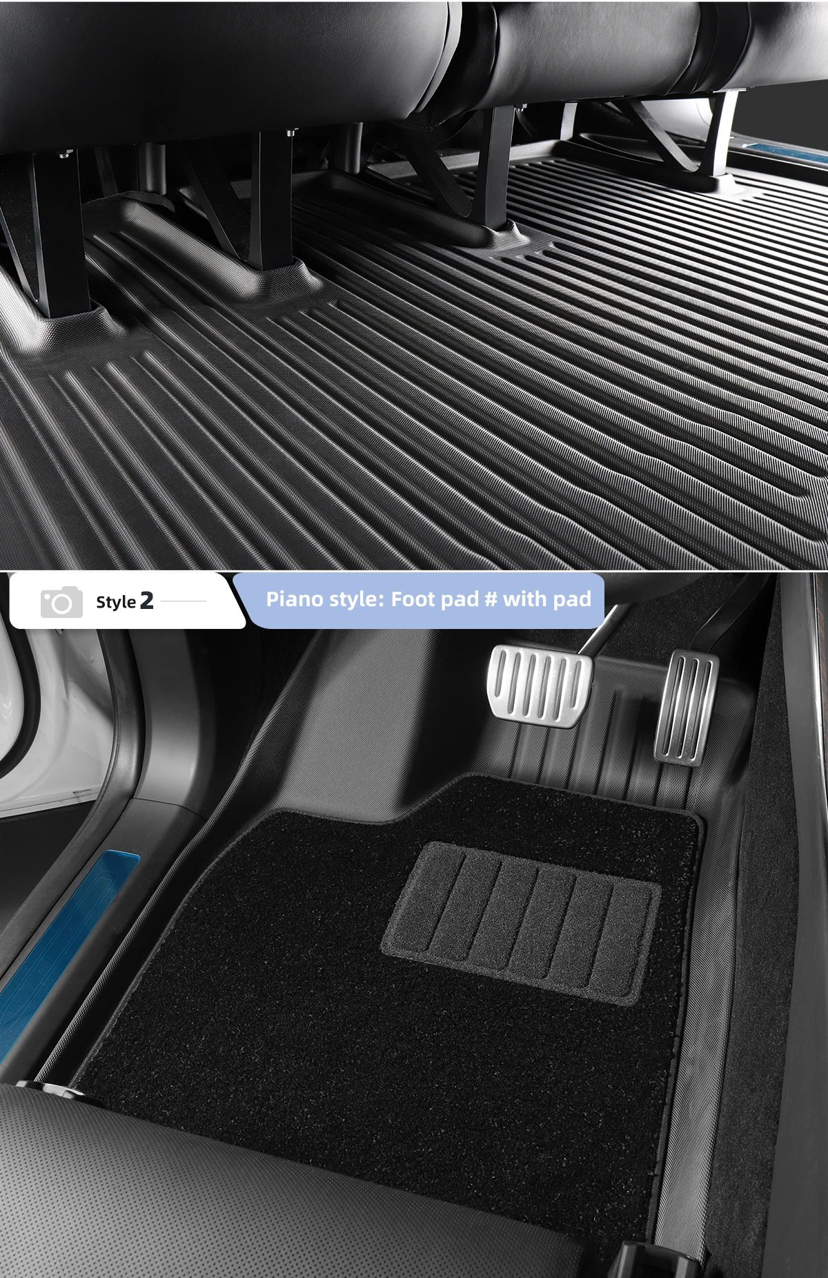 Car Foot Pad For Tesla Model X TPE Waterproof Wear-resistant Floor Mats Car Modification Accessories Front And Rear Trunk Mat