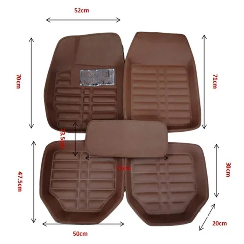 5pcs Auto Floor Mats Foot Rugs Carpets Car Styling For Duster Premium Full Set Carpet Floor Mat Leather Car Accessories