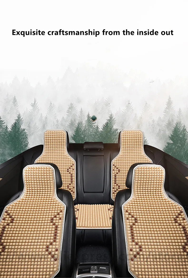 New car cushion Single summer seat cushion covers linen cool wood cushion for 95% cars