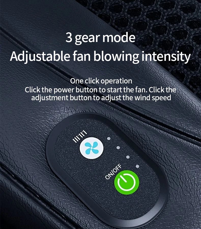 Car Seat Covers With Fan Universal Sitting Cushion Full Surrounded Ventilation And Cooling For Summer Car Accessories Interior