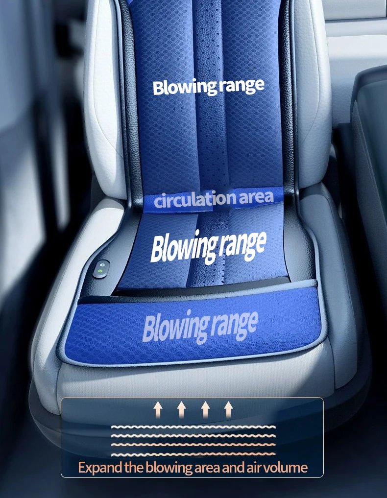 Car Seat Covers With Fan Universal Sitting Cushion Full Surrounded Ventilation And Cooling For Summer Car Accessories Interior