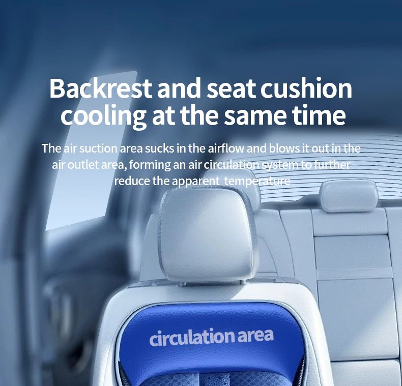 Car Seat Covers With Fan Universal Sitting Cushion Full Surrounded Ventilation And Cooling For Summer Car Accessories Interior