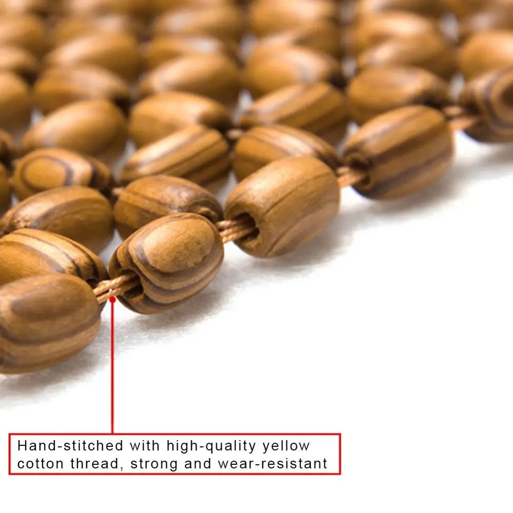 1pcs Car Seat Cushion Auto Cushion Wood Beads Thick Massage Wooden Cool Support Bead Wooden Seat Cover Universal Mat Summer