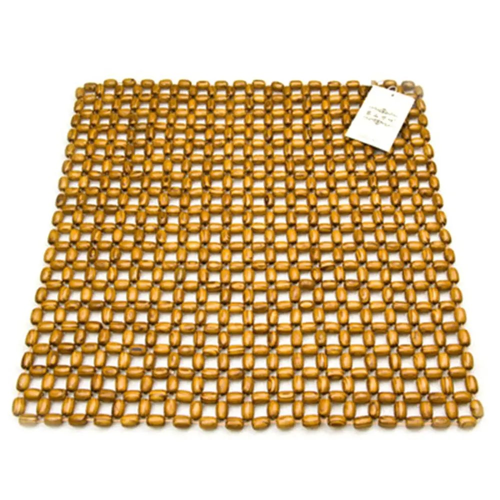 1pcs Car Seat Cushion Auto Cushion Wood Beads Thick Massage Wooden Cool Support Bead Wooden Seat Cover Universal Mat Summer