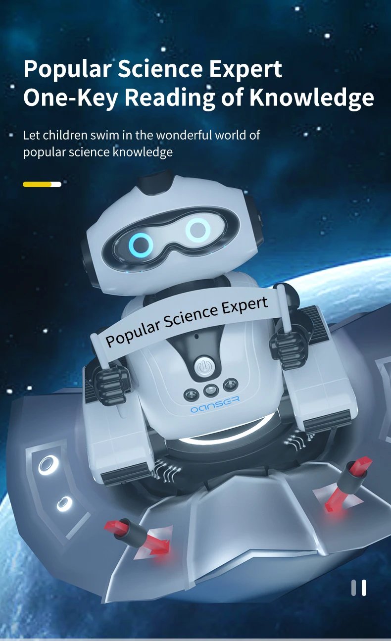 JJRC Children Remote Control R22 Robot Early Education Science Popularization Gesture Sensing DIY Music Dance Interactive Toy