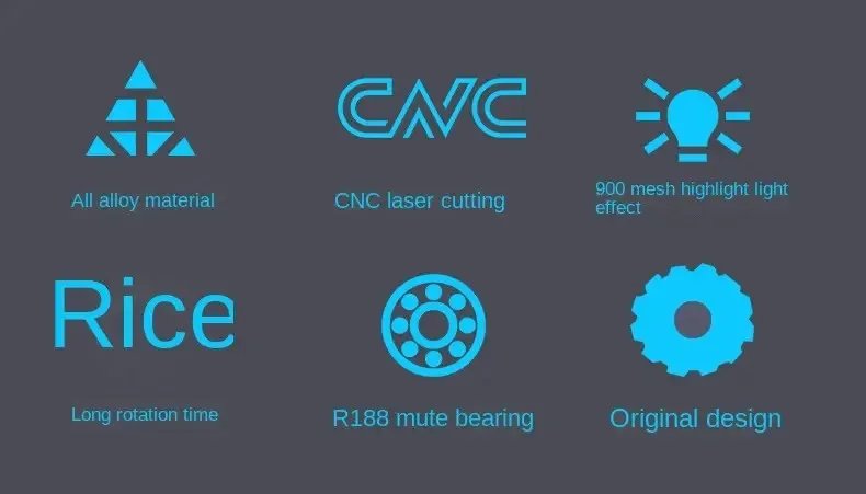 Luminous Fidget Spinner EDC Metal High-grade Stress Relief Rainbow Light Fingers Toy For Children Adult Fast Delivery Products