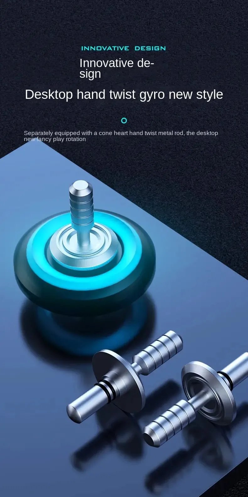 Luminous Fidget Spinner EDC Metal High-grade Stress Relief Rainbow Light Fingers Toy For Children Adult Fast Delivery Products