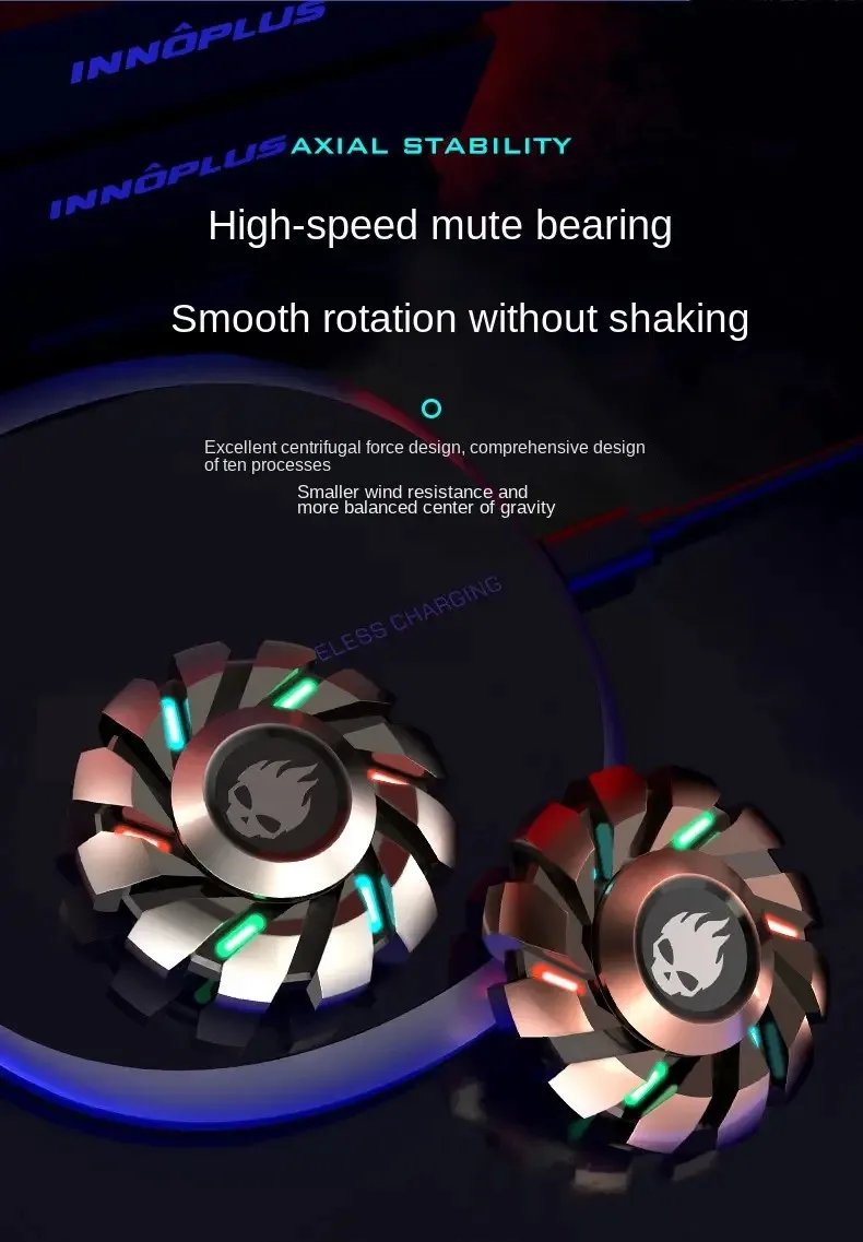 Luminous Fidget Spinner EDC Metal High-grade Stress Relief Rainbow Light Fingers Toy For Children Adult Fast Delivery Products