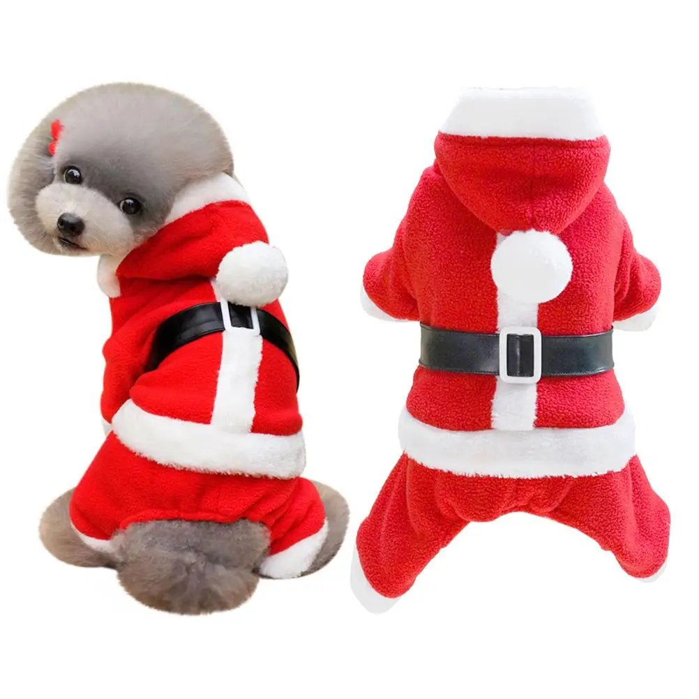 Christmas Clothing Pet Santa Clothes Costume Dog Apparel Supplies Dog’s Breathable Party Red Christmas Clothing Pet Santa Clothes Costume Dog Apparel Supplies Dog's Breathable Party Red