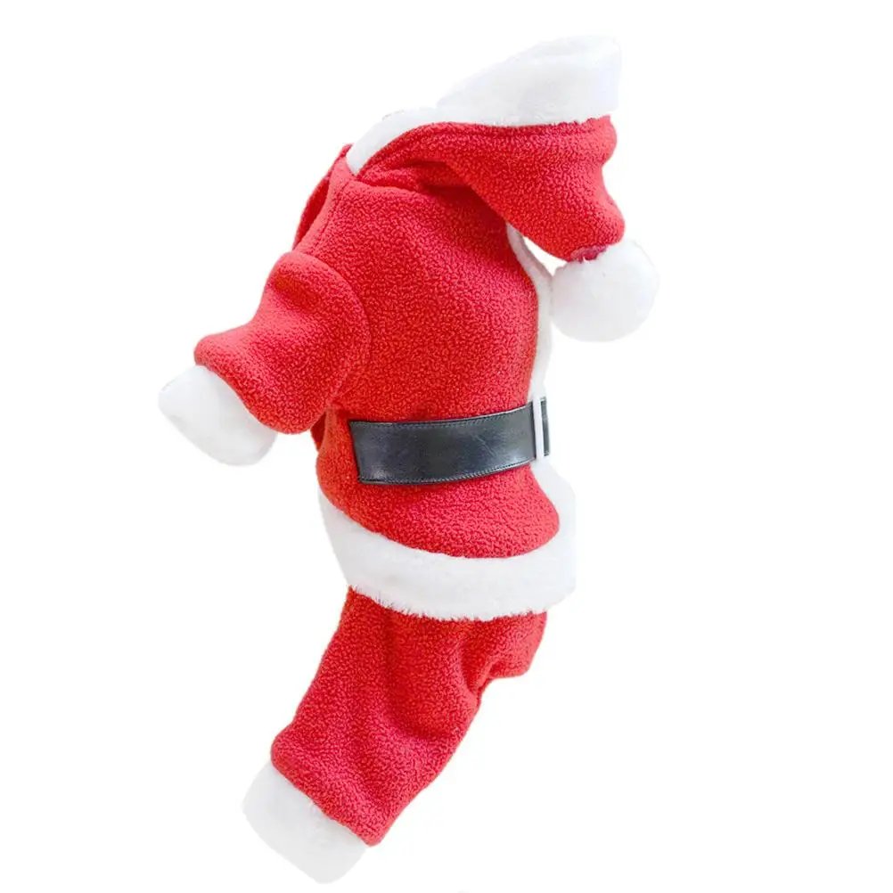 Christmas Clothing Pet Santa Clothes Costume Dog Apparel Supplies Dog's Breathable Party Red
