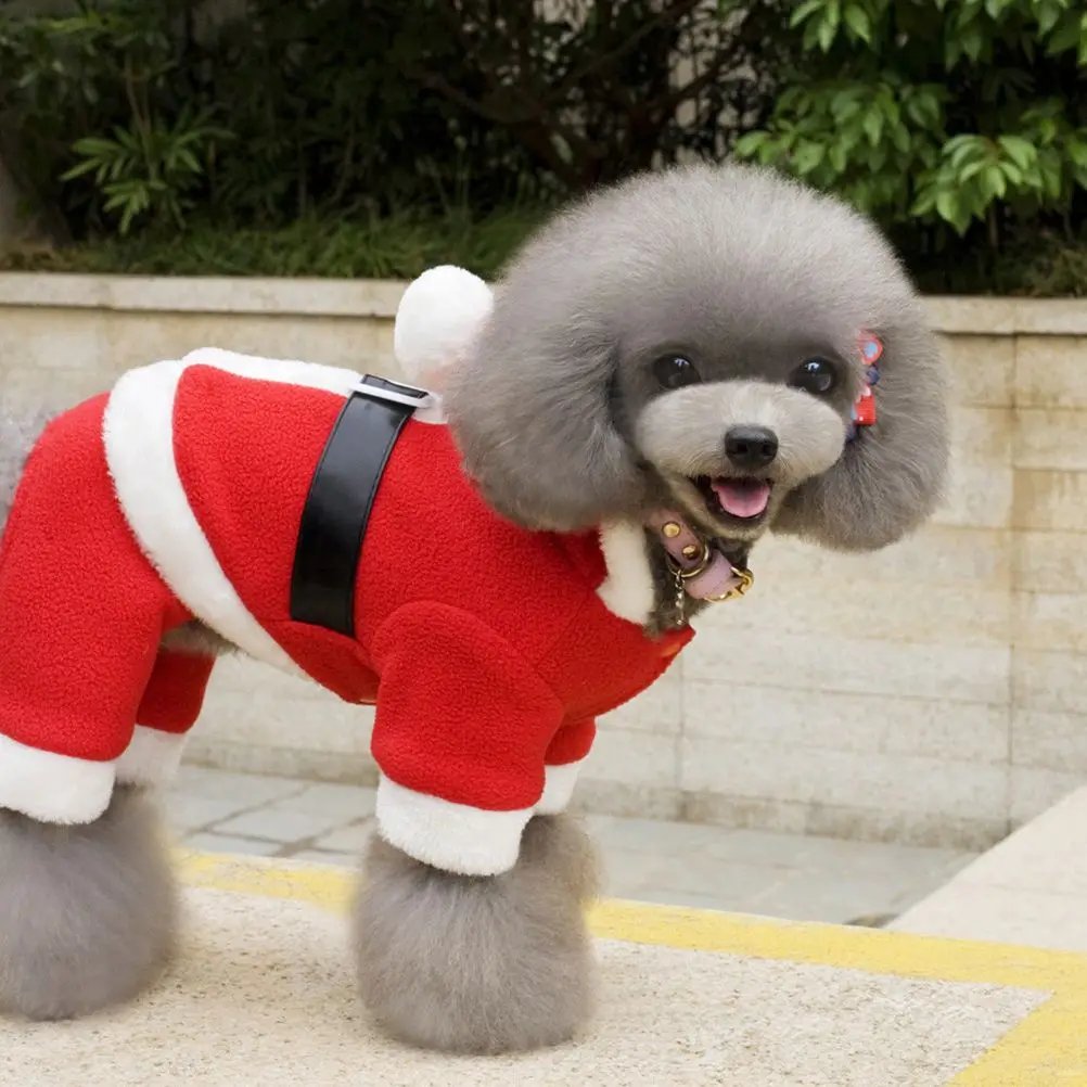Christmas Clothing Pet Santa Clothes Costume Dog Apparel Supplies Dog’s Breathable Party Red Christmas Clothing Pet Santa Clothes Costume Dog Apparel Supplies Dog's Breathable Party Red