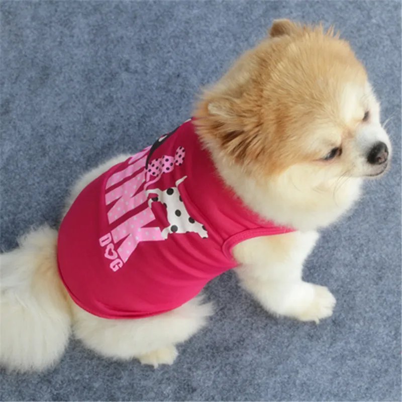 Dog Shirt Skirt Cotton Vest Pleated Dress Puppy Clothes Summer Shirts Cute Soft Pet Apparel for Small Medium Dogs Cats Costume