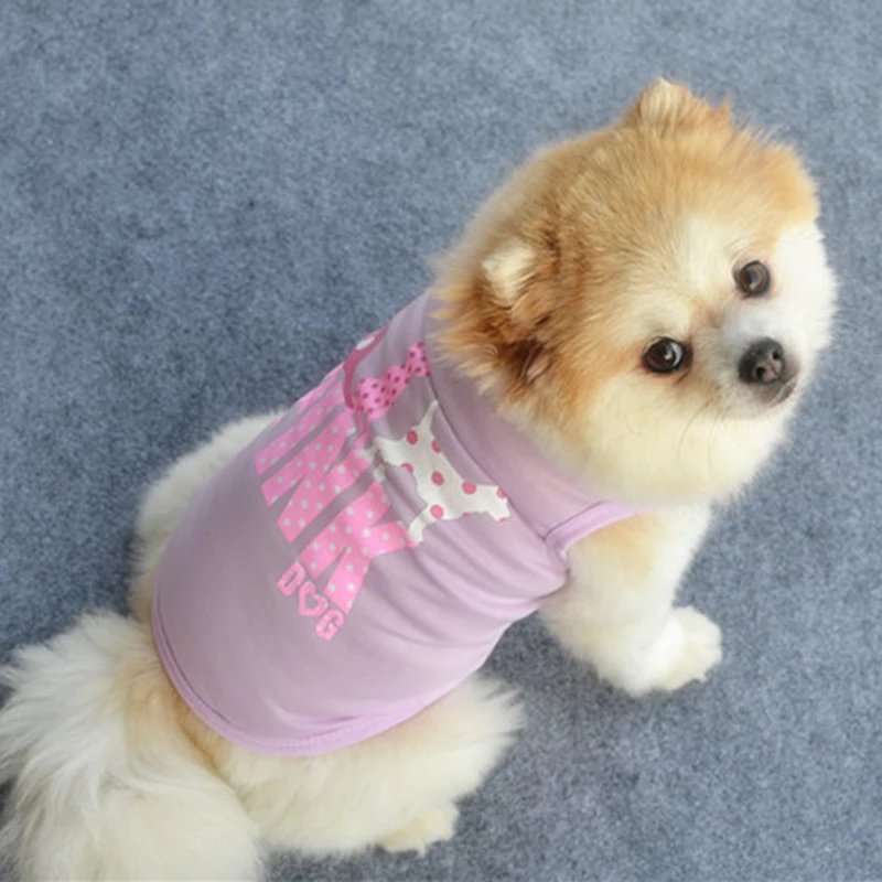 Dog Shirt Skirt Cotton Vest Pleated Dress Puppy Clothes Summer Shirts Cute Soft Pet Apparel for Small Medium Dogs Cats Costume