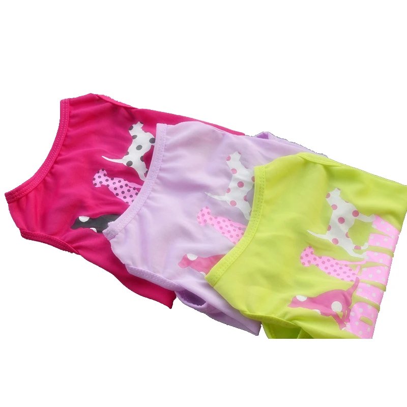 Dog Shirt Skirt Cotton Vest Pleated Dress Puppy Clothes Summer Shirts Cute Soft Pet Apparel for Small Medium Dogs Cats Costume