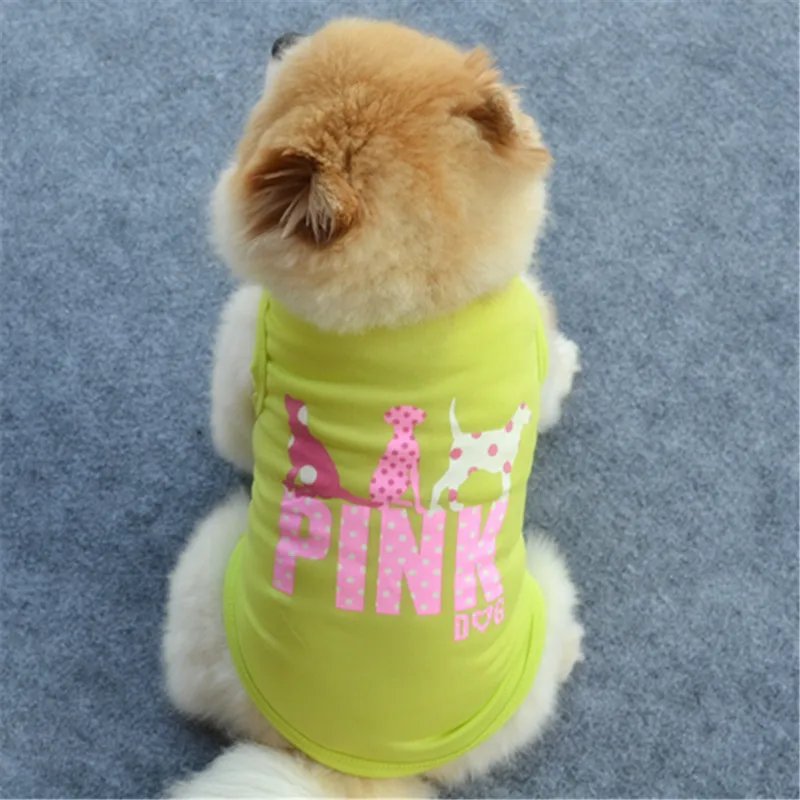 Dog Shirt Skirt Cotton Vest Pleated Dress Puppy Clothes Summer Shirts Cute Soft Pet Apparel for Small Medium Dogs Cats Costume