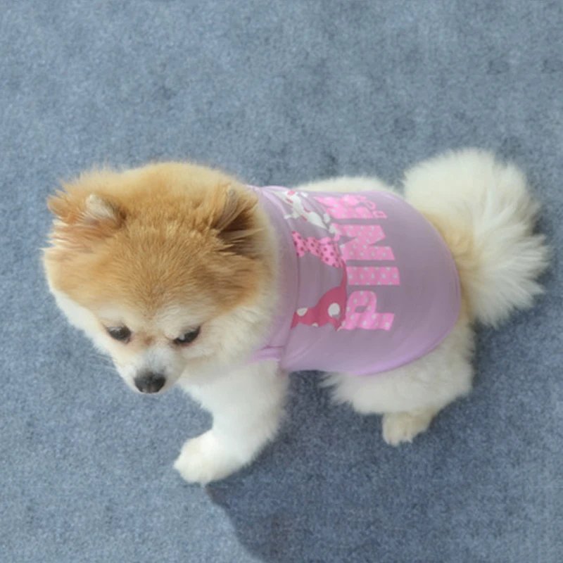 Dog Shirt Skirt Cotton Vest Pleated Dress Puppy Clothes Summer Shirts Cute Soft Pet Apparel for Small Medium Dogs Cats Costume