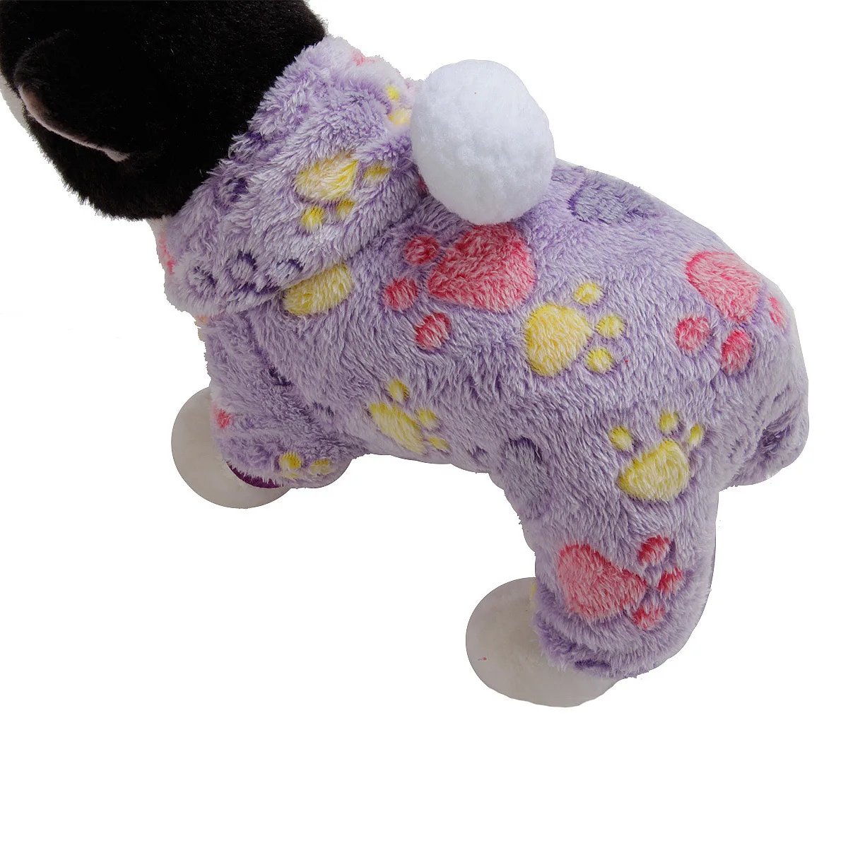 Pet Clothes Flannel Dog Costume Dog Cold Weather Coats Cat Apparel Soft Flannel Doggie Jumpsuit Clothes Pet Four Legged Pajamas