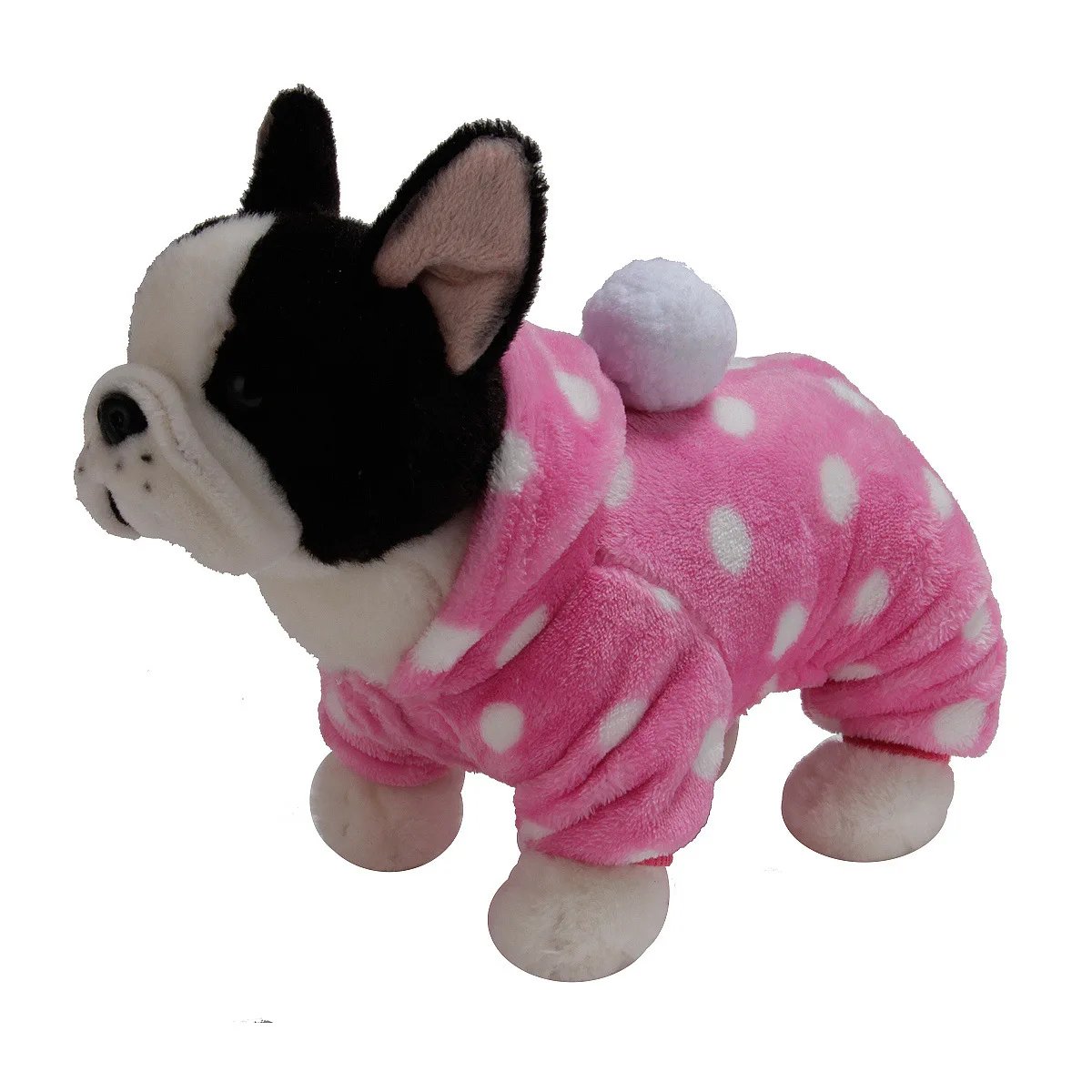 Pet Clothes Flannel Dog Costume Dog Cold Weather Coats Cat Apparel Soft Flannel Doggie Jumpsuit Clothes Pet Four Legged Pajamas