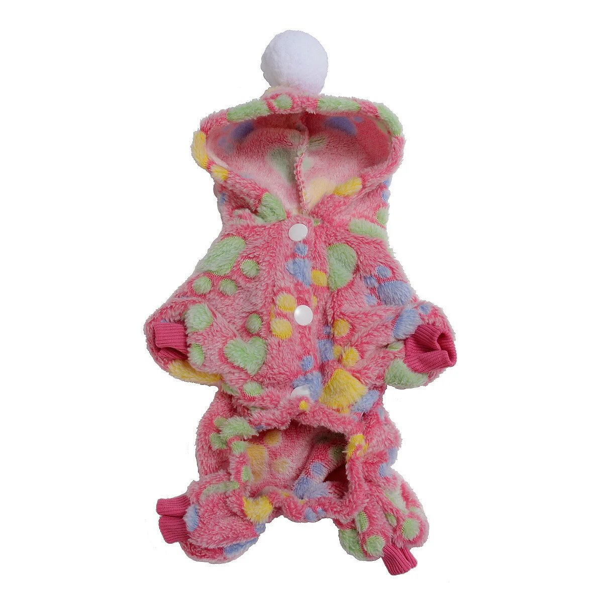 Pet Clothes Flannel Dog Costume Dog Cold Weather Coats Cat Apparel Soft Flannel Doggie Jumpsuit Clothes Pet Four Legged Pajamas