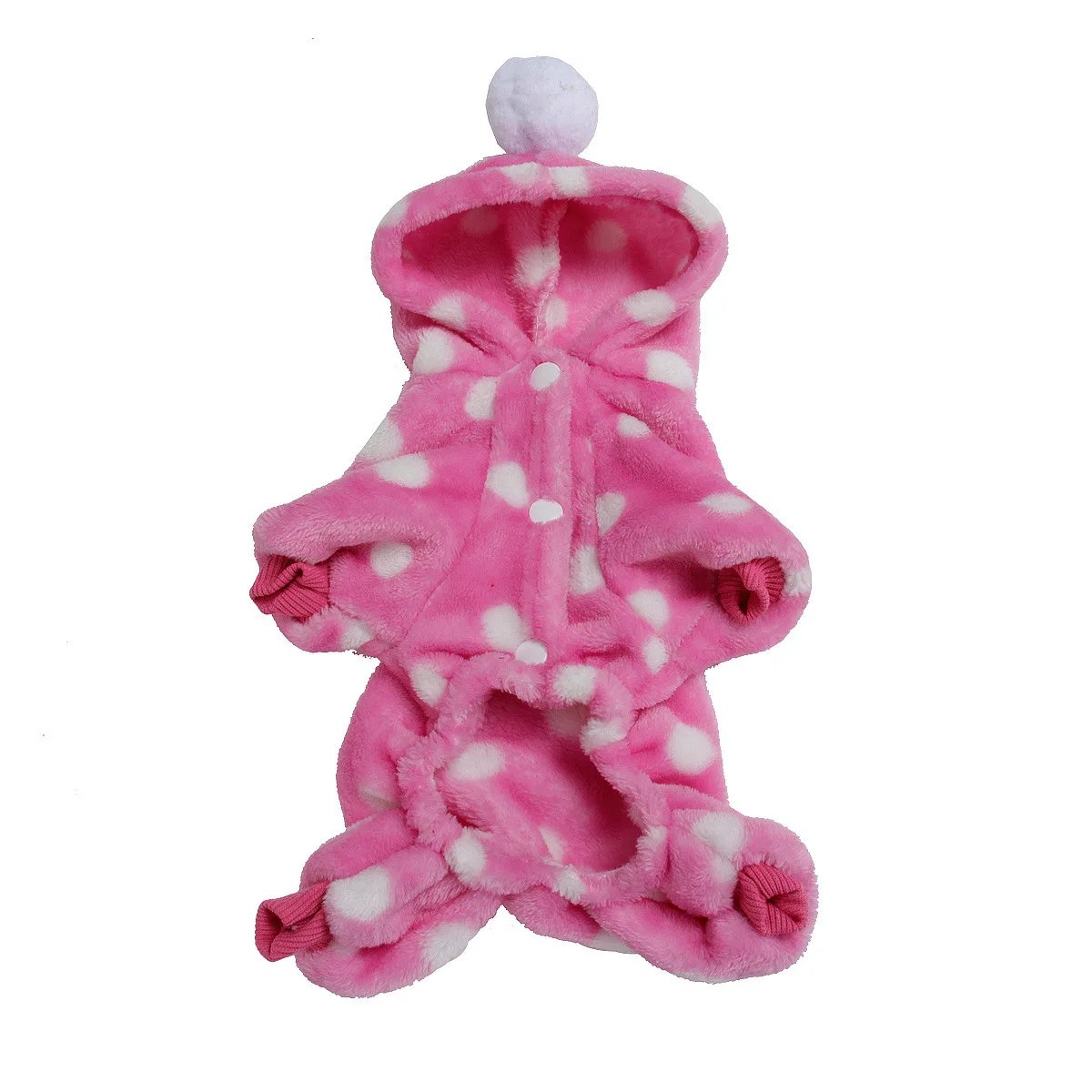 Pet Clothes Flannel Dog Costume Dog Cold Weather Coats Cat Apparel Soft Flannel Doggie Jumpsuit Clothes Pet Four Legged Pajamas