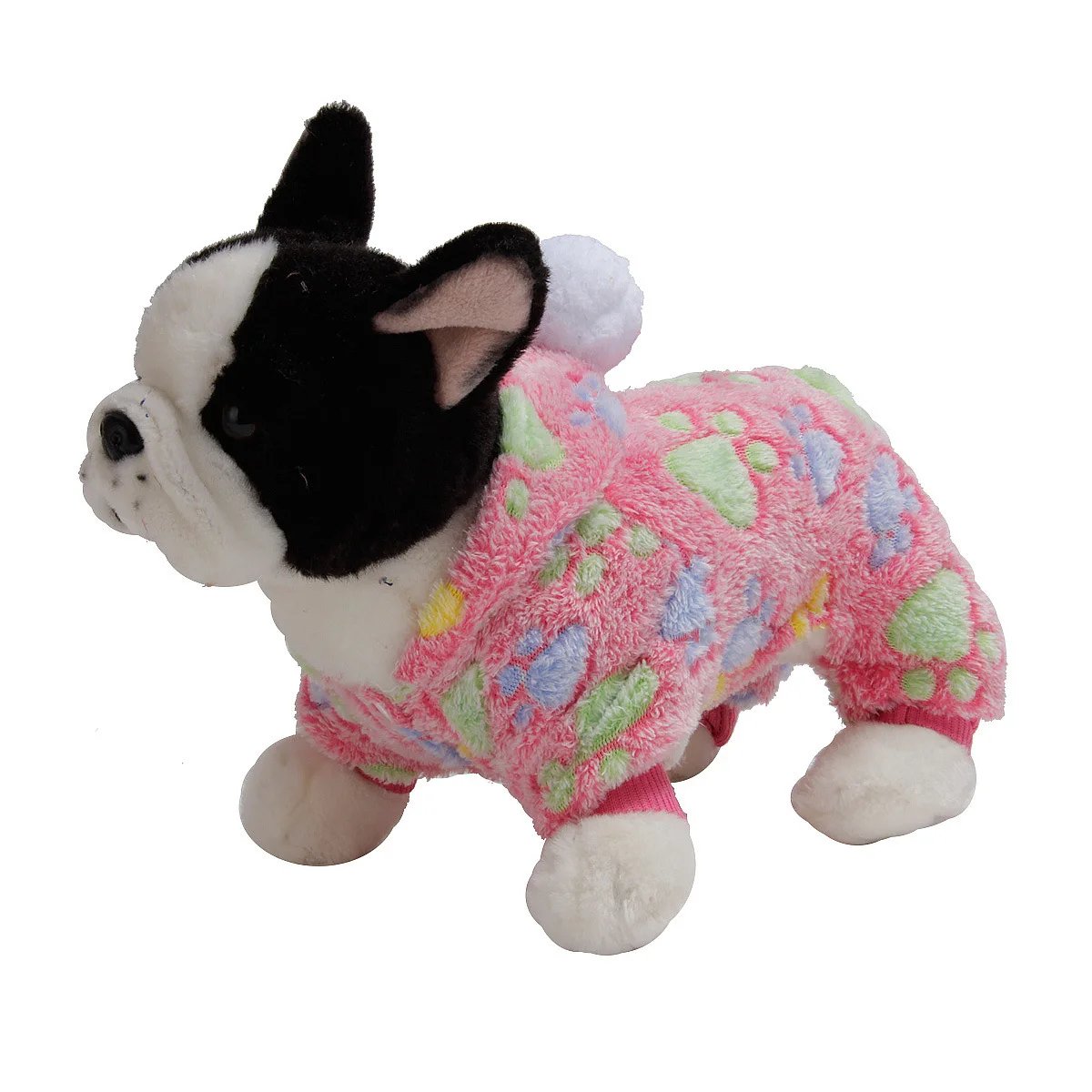 Pet Clothes Flannel Dog Costume Dog Cold Weather Coats Cat Apparel Soft Flannel Doggie Jumpsuit Clothes Pet Four Legged Pajamas