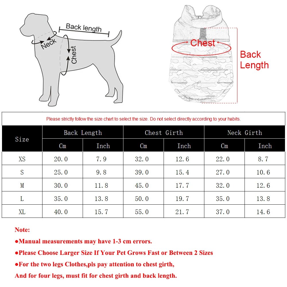 Winter Pet Dog Clothes Waterproof Camouflage Small Dogs Jacket For Chihuahua French Bulldog Warm Puppy Cotton Coat Vest Apparel Winter Pet Dog Clothes Waterproof Camouflage Small Dogs Jacket For Chihuahua French Bulldog Warm Puppy Cotton Coat Vest Apparel