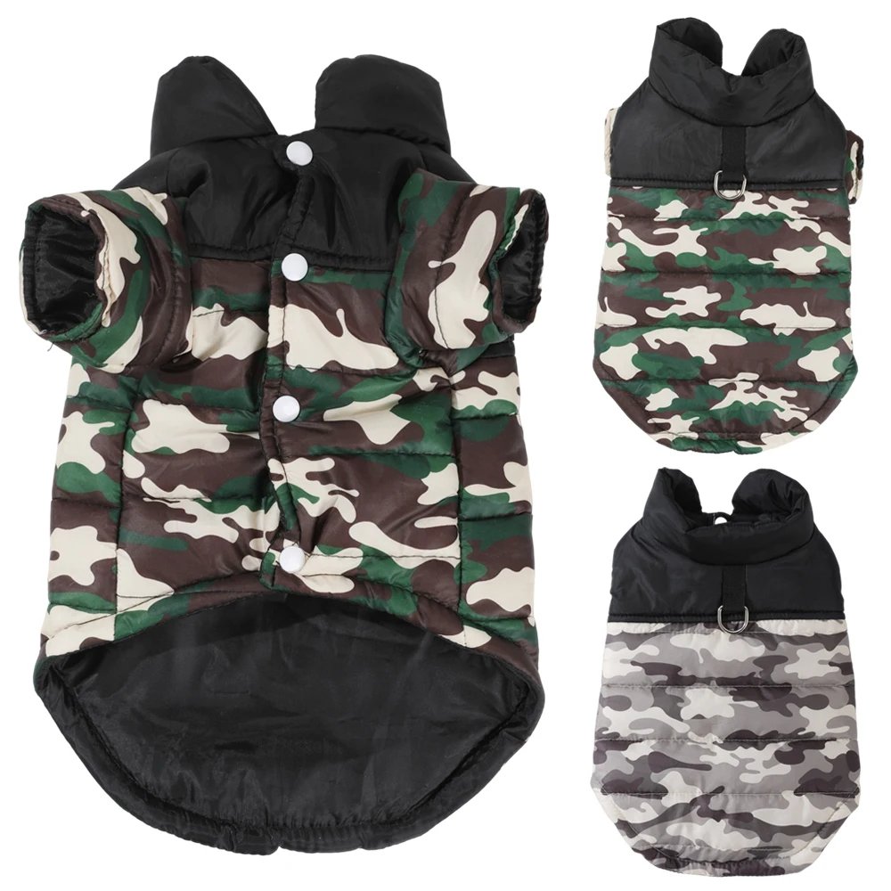 Winter Pet Dog Clothes Waterproof Camouflage Small Dogs Jacket For Chihuahua French Bulldog Warm Puppy Cotton Coat Vest Apparel Winter Pet Dog Clothes Waterproof Camouflage Small Dogs Jacket For Chihuahua French Bulldog Warm Puppy Cotton Coat Vest Apparel