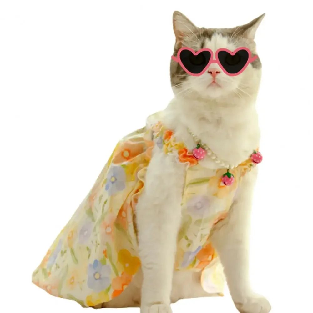 Summer Flower Dress Cat Pet Clothing Suspender Skirt For Cats Dogs Clothes Cat Small Print Cute Mesh Dogs Dress Pet Clothing Summer Flower Dress Cat Pet Clothing Suspender Skirt For Cats Dogs Clothes Cat Small Print Cute Mesh Dogs Dress Pet Clothing