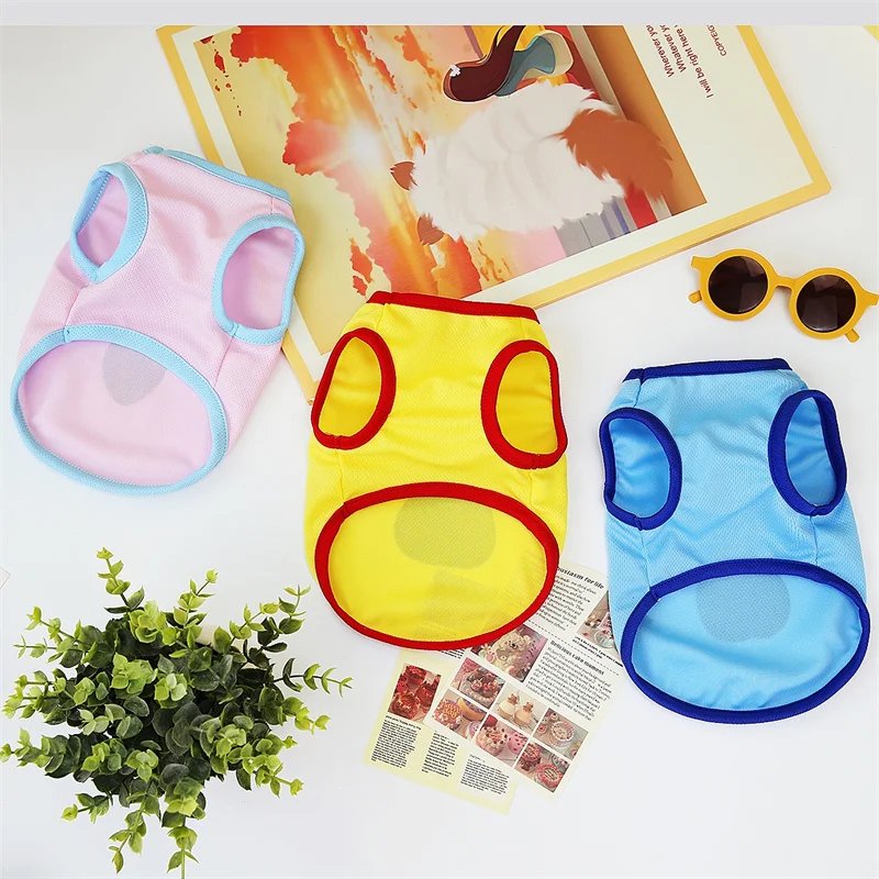 Soft Breathable Rabbit Vest Summer Pet Clothes for Cats Rabbits Cute Print Bunny Sleeveless Vest Animals Clothing Pets Products