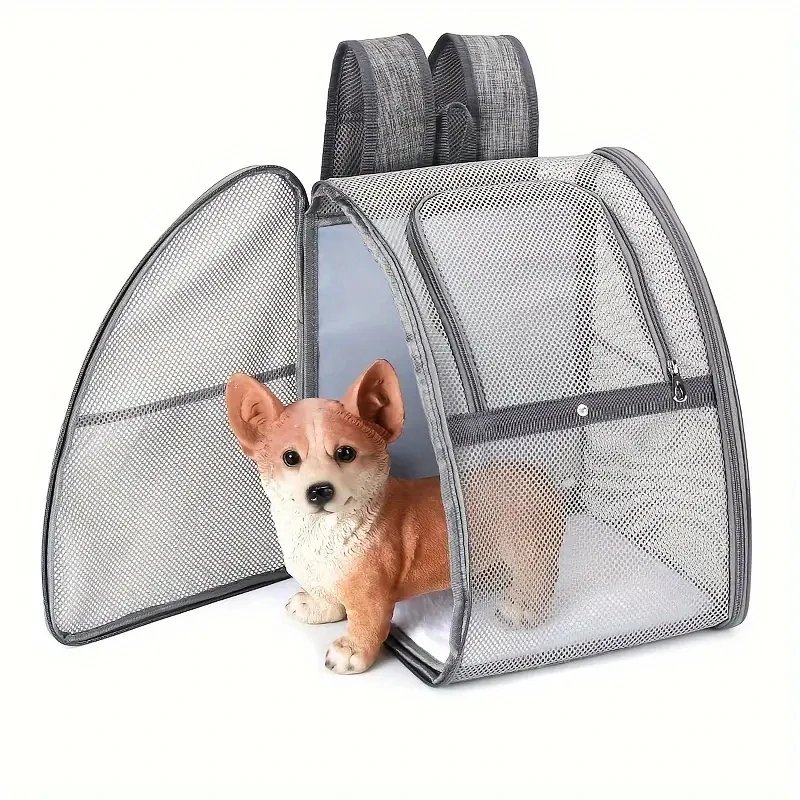 Pet Supplies Mesh Breathable Double Shoulder Dog Backpack Outdoor Travel Cat Bag Pet Summer Backpack