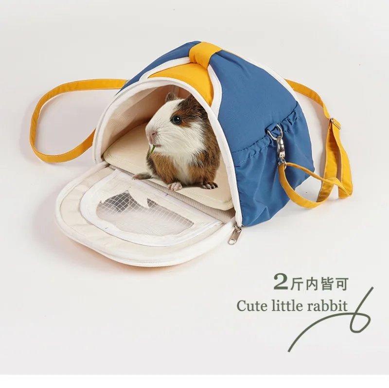 Summer Pet Outgoing Bag Pet Travel Diagonal Cross Breathable Bag Portable and Comfortable Pet Anti Loss Bag Guinea Pig Hamster