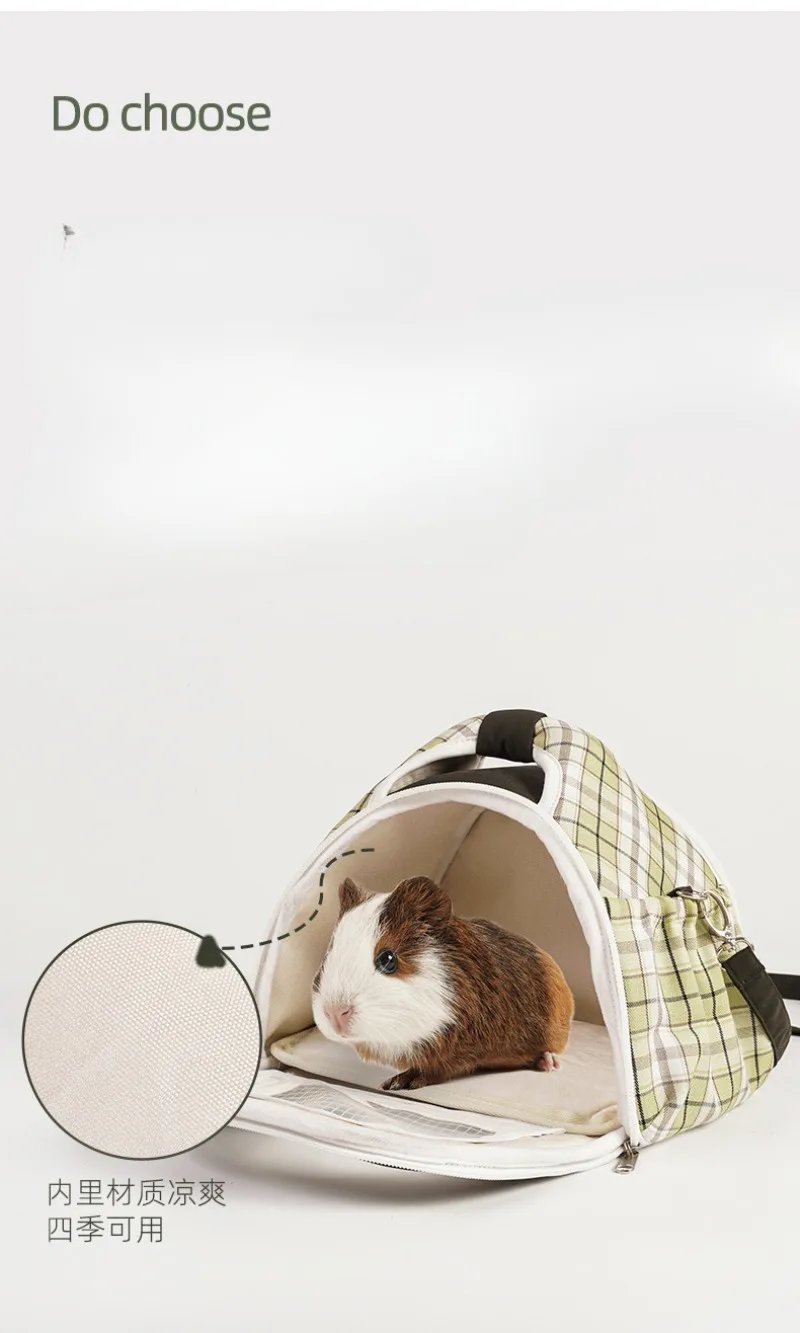 Summer Pet Outgoing Bag Pet Travel Diagonal Cross Breathable Bag Portable and Comfortable Pet Anti Loss Bag Guinea Pig Hamster