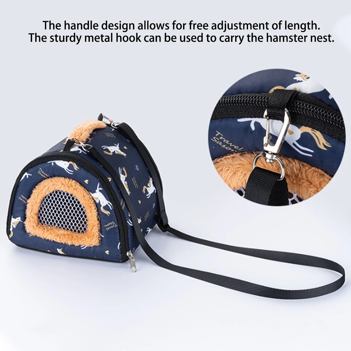 Portable Small Animals Carrier Bag Small Guinea Pig Rat Chinchillas Hamster Hedgehog Carrier Pouch Bag for Outdoor Travel