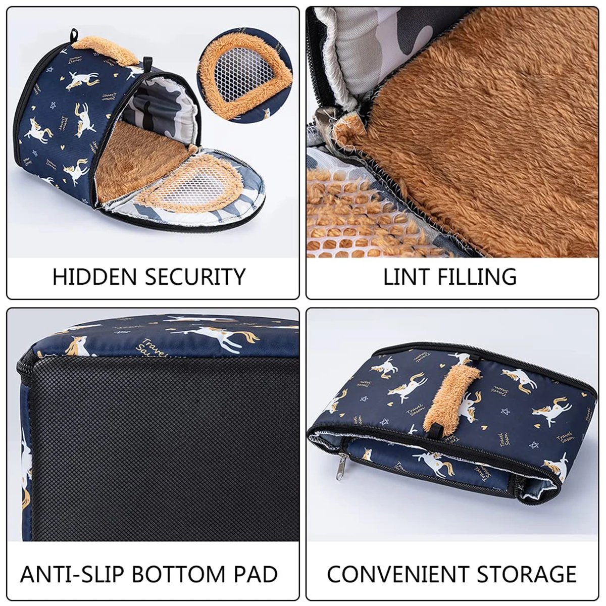 Portable Small Animals Carrier Bag Small Guinea Pig Rat Chinchillas Hamster Hedgehog Carrier Pouch Bag for Outdoor Travel